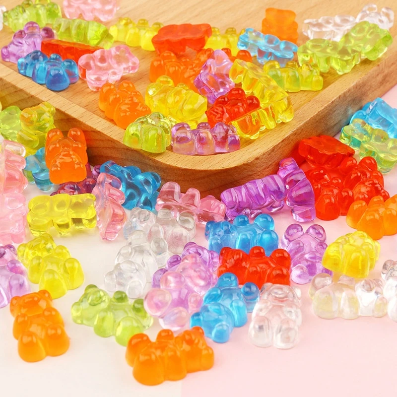 5Pc Handmade Cute Bear Nail Art Silicone Mini Gummy Bear Mold Bear Nail Art Resin Casting Mould Template Resin Art Craft