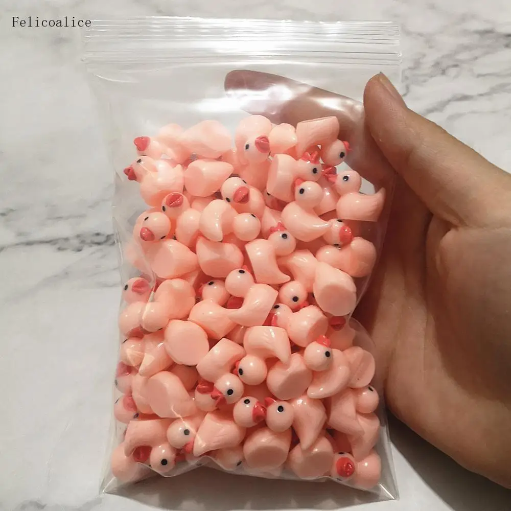 100pcs DIY Slime Supplies Toys Duck Whale Resin Mini Cute Animal Slime Accessories Filler for Fluffy Clear Crystal Slime