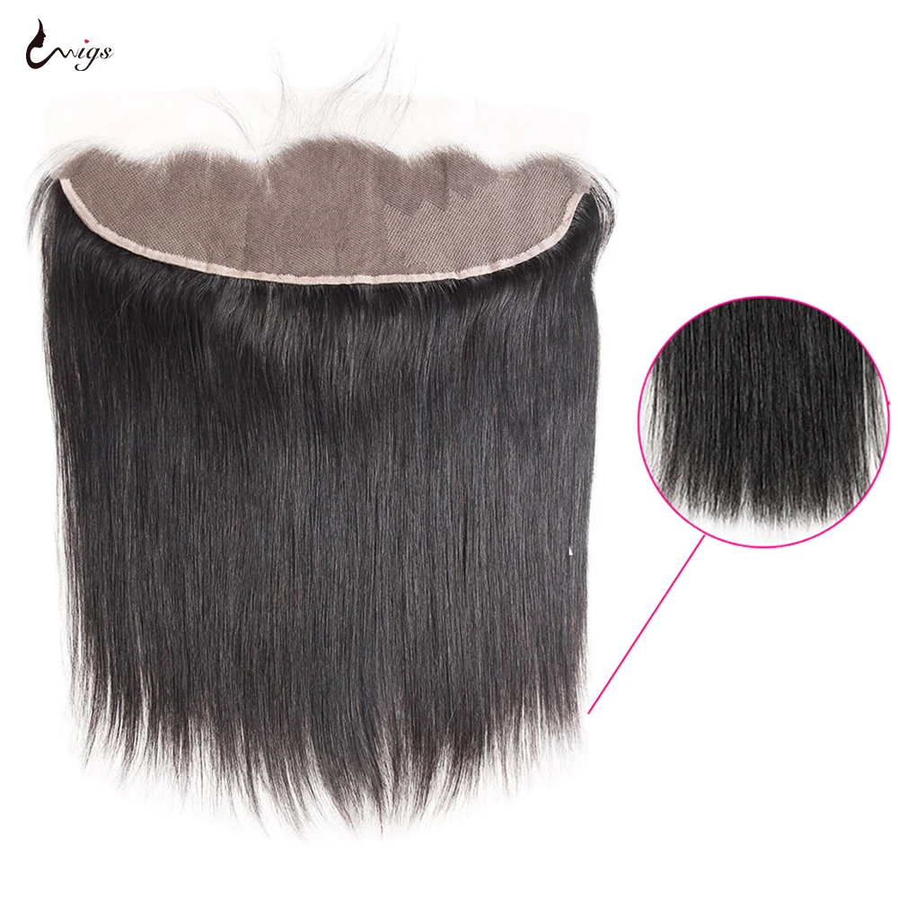 

Uiwgs Brazilian Straight Lace Frontal Closure Transparent Lace Frontal Bone Straight Hair Free Part 13x4 Lace Front Lace Closure