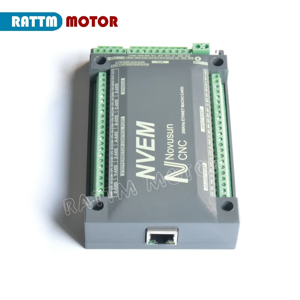 Imagem -04 - Navio Livre Eixo Nvem Cnc Controlador 200khz Ethernet Mach3 Cartão de Controle Movimento para Motor Deslizante Servo Motor do Motor de Rattm de