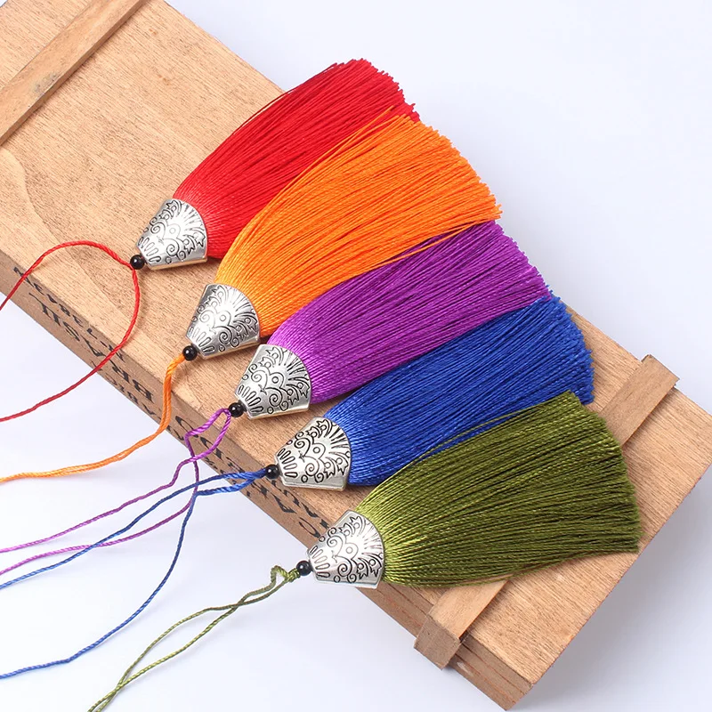 5/10Pcs 8CM Hanging Rope Silk Tassels Fringe Sewing Bang Tassel Trim Key Tassels for DIY Embellish Curtain Access