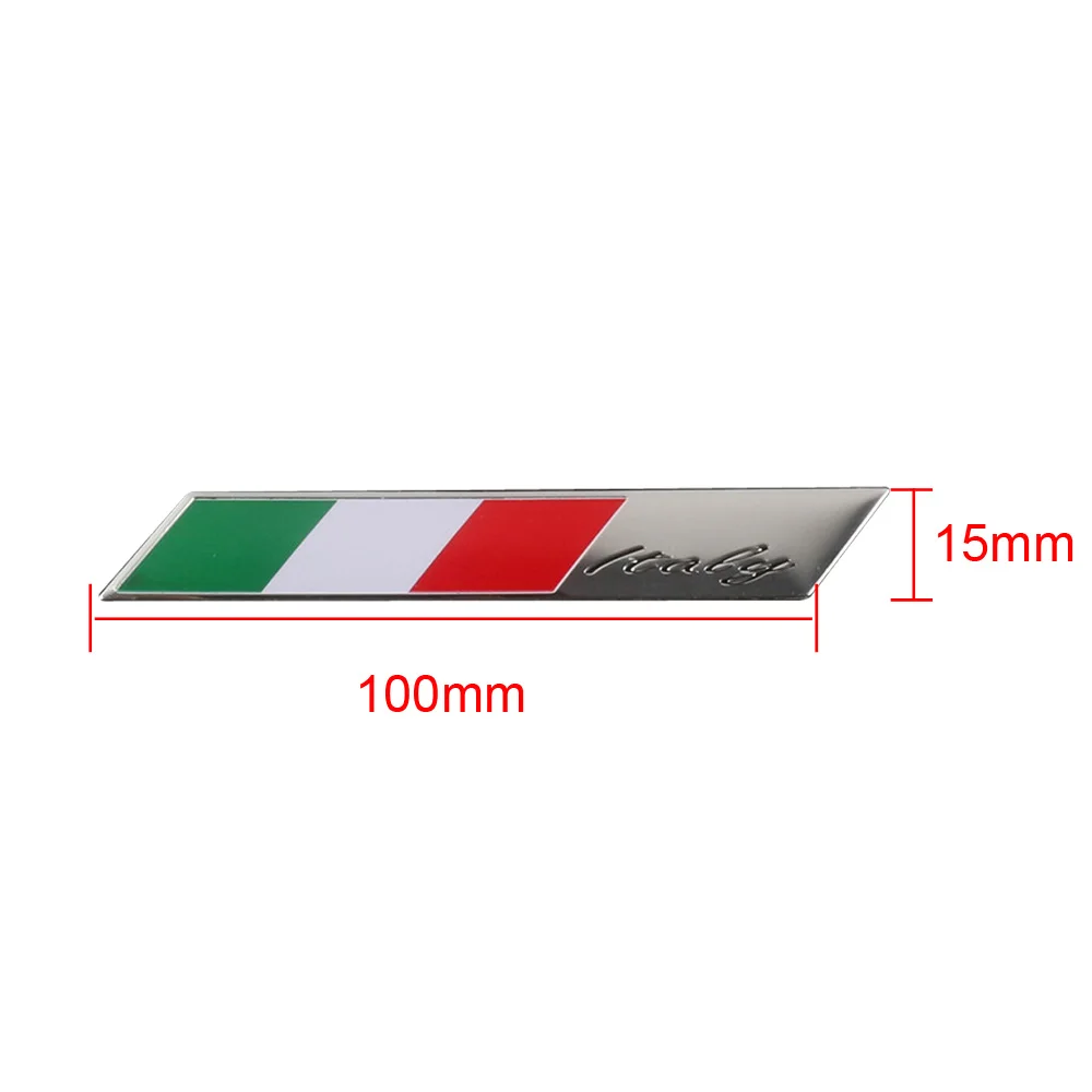 Universal 3D Aluminum Metal Motorcycle Bicycle Decal Italian National Flag Map Car Stickers Emblem Badge Racing Sports Decals