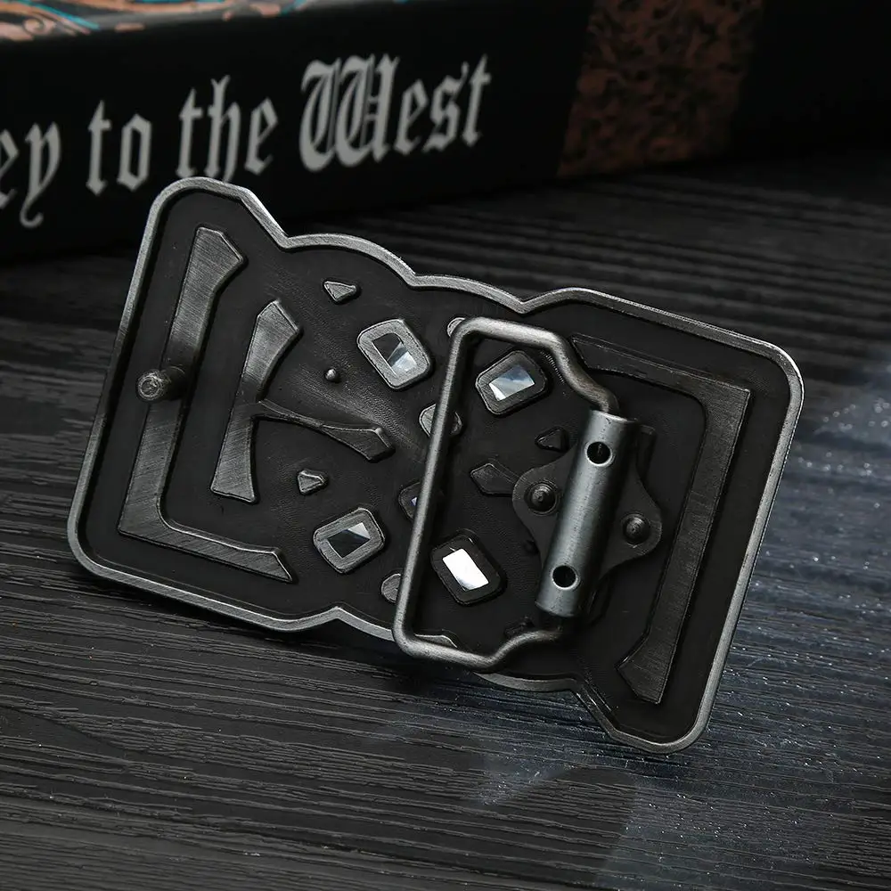 Rectangle Tang knot belt  buckle for woman western cowboy buckle without belt custom alloy width 4cm