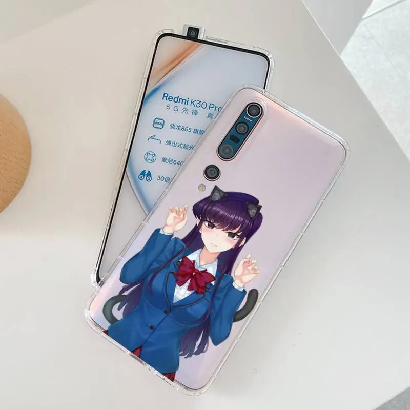 Manga Chibi Komi Shouko Komi-San Ốp Lưng Điện Thoại Redmi Note 5 7 8 9 10 Một K20 Pro max Lite Dành Cho Xiaomi 10pro 10T