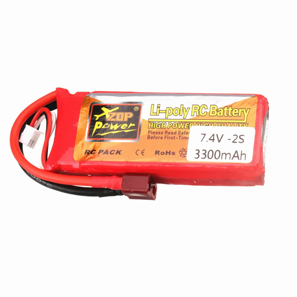Batería Lipo de 7,4 V para WLtoys 144001 2,4G, piezas de repuesto para coche de carreras RC, 2S, 7,4 V, 3300mAh, para Wltoys 12428, 1-5 Uds.