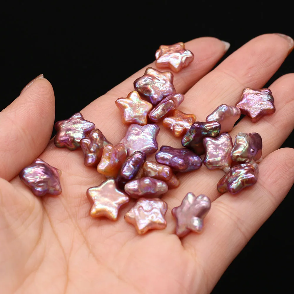 4 PCS 100% Real Natural Freshwater Pentagram Shape 12-13mm For Jewelry Making Necklace Bracelet Gift Accessories