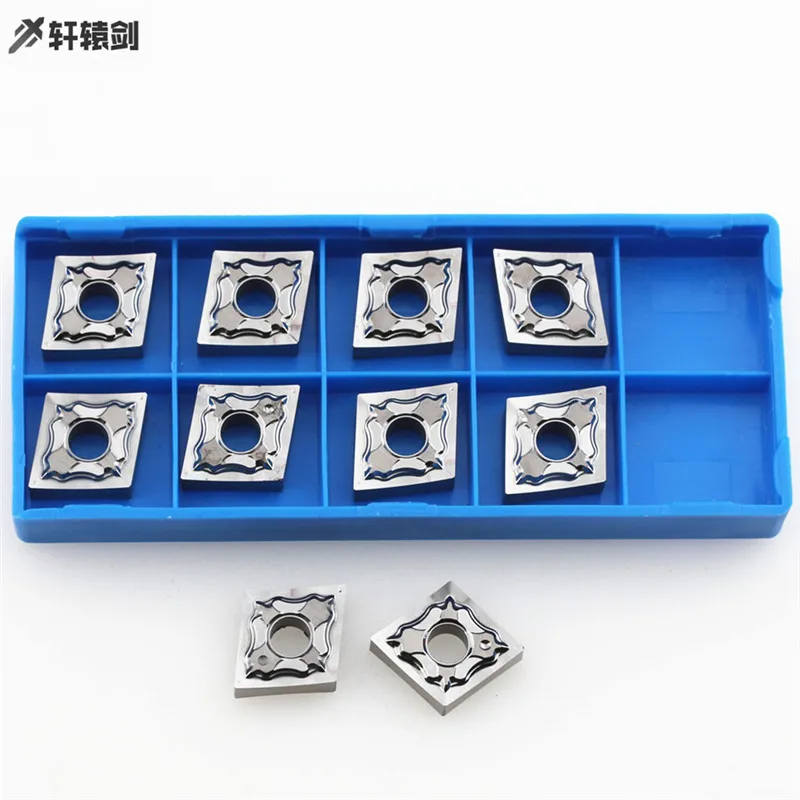 10PCS CNMG120402 CNMG120404 CNMG 120408 HA Aluminum CNC Carbide Blade Lathe Processing Tool