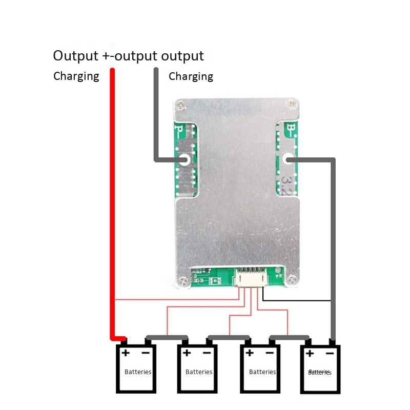 RISE-4S 12V 120A BMS Li-Iron Lithium Battery Charger Protection Board with Power Battery Balance/Enhance PCB Protection Board