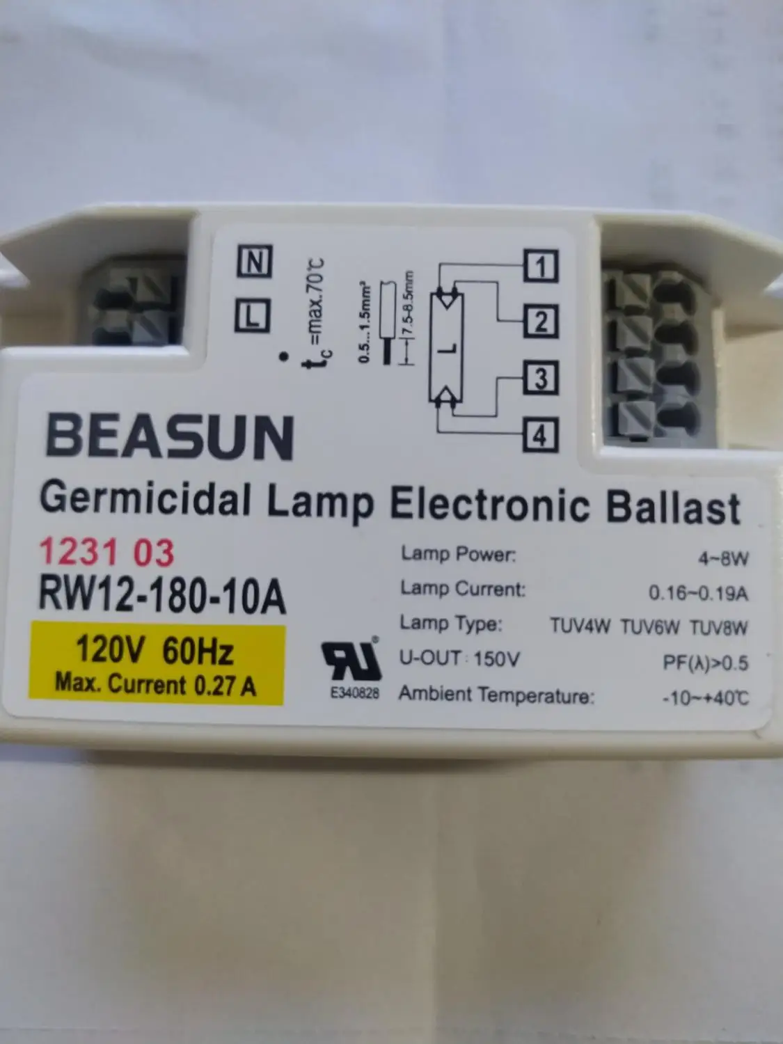 Best Electronic Ballast for BEASUN UV Lamp RW12-180-10 RW12-180-10A  (110V/220V)