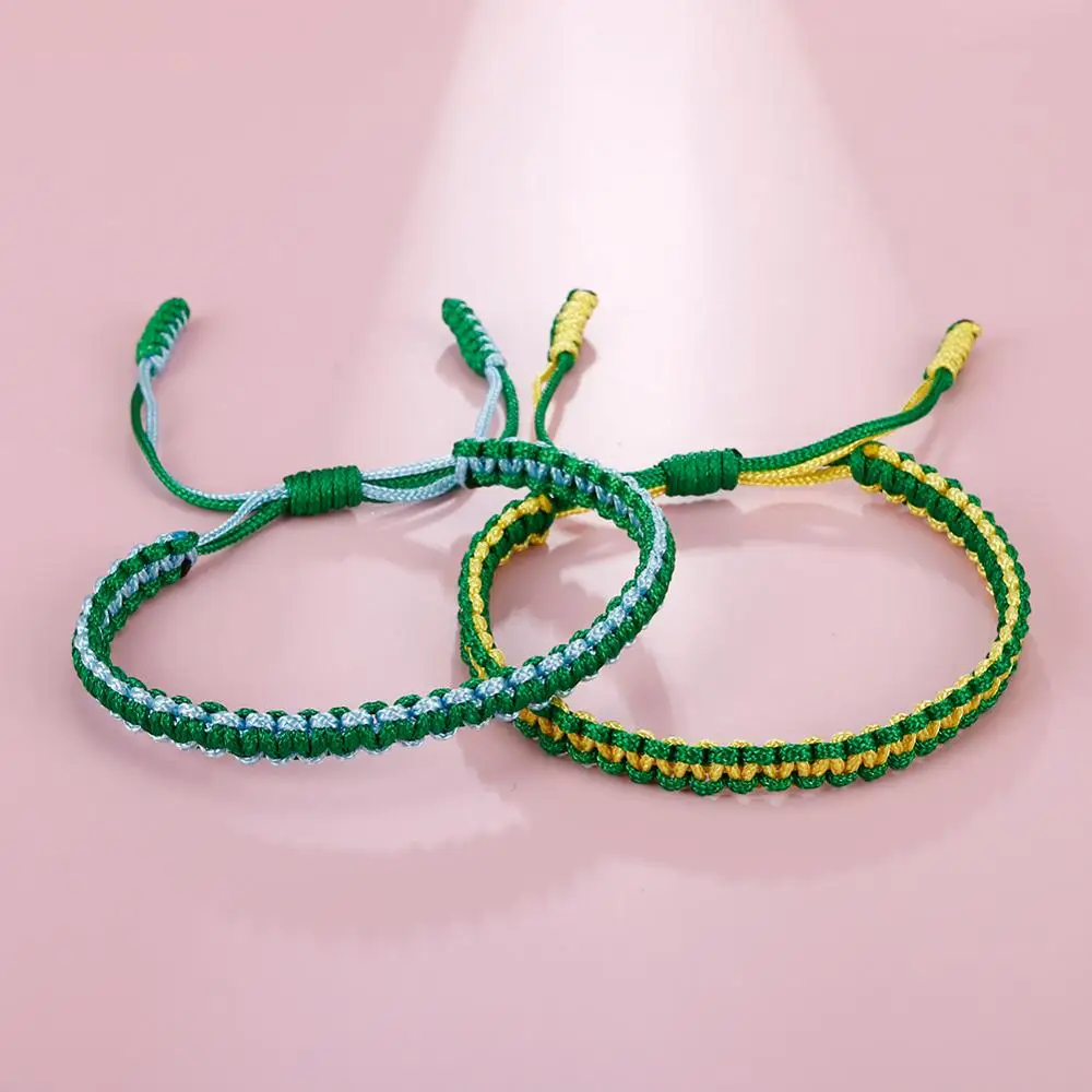 10 Styles Green Braided Bracelets For Women Men String Chain Rope Knots Amulet Gift Tibetan Woven Bracelet Friendship Jewelry