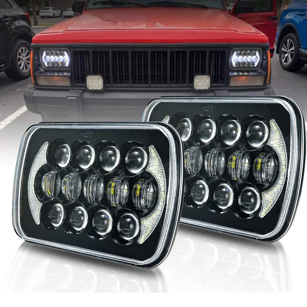 

Car 105W 5x7 7x6 LED Headlight For Toyota 95-97 Tacoma 88-95 Pickup H4 DRL Headlamp For Jeep Cherokee XJ 1984 - 2001