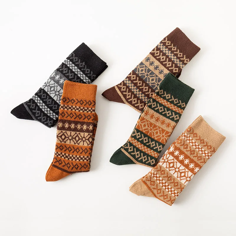 

Herringbone Pattern Fashion Retro Socks Women Brethable Comfortable Cotton Knit Socks New Autumn Winter High Quality Socks Sox