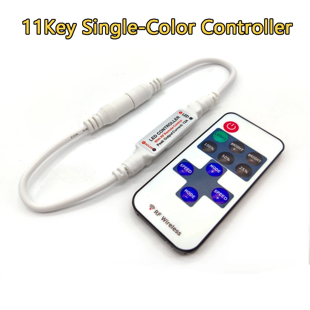 DC12V Led Controller Dimmer Wireless RF Remote to Control Single Color RGB Strip Lighting 3528 5050 led strip