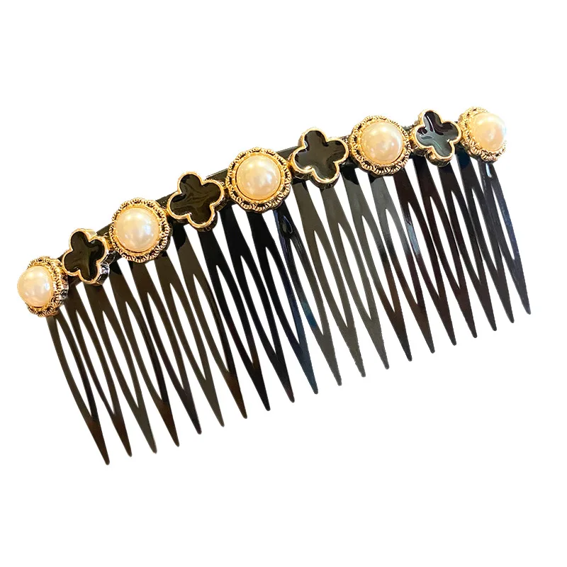 1PC Fashion Women Hairpins Rhinestone Pearl Hair Combs Clip Claw For Woman Barrettes Hair Maker Bun Hair Accessories Headwear