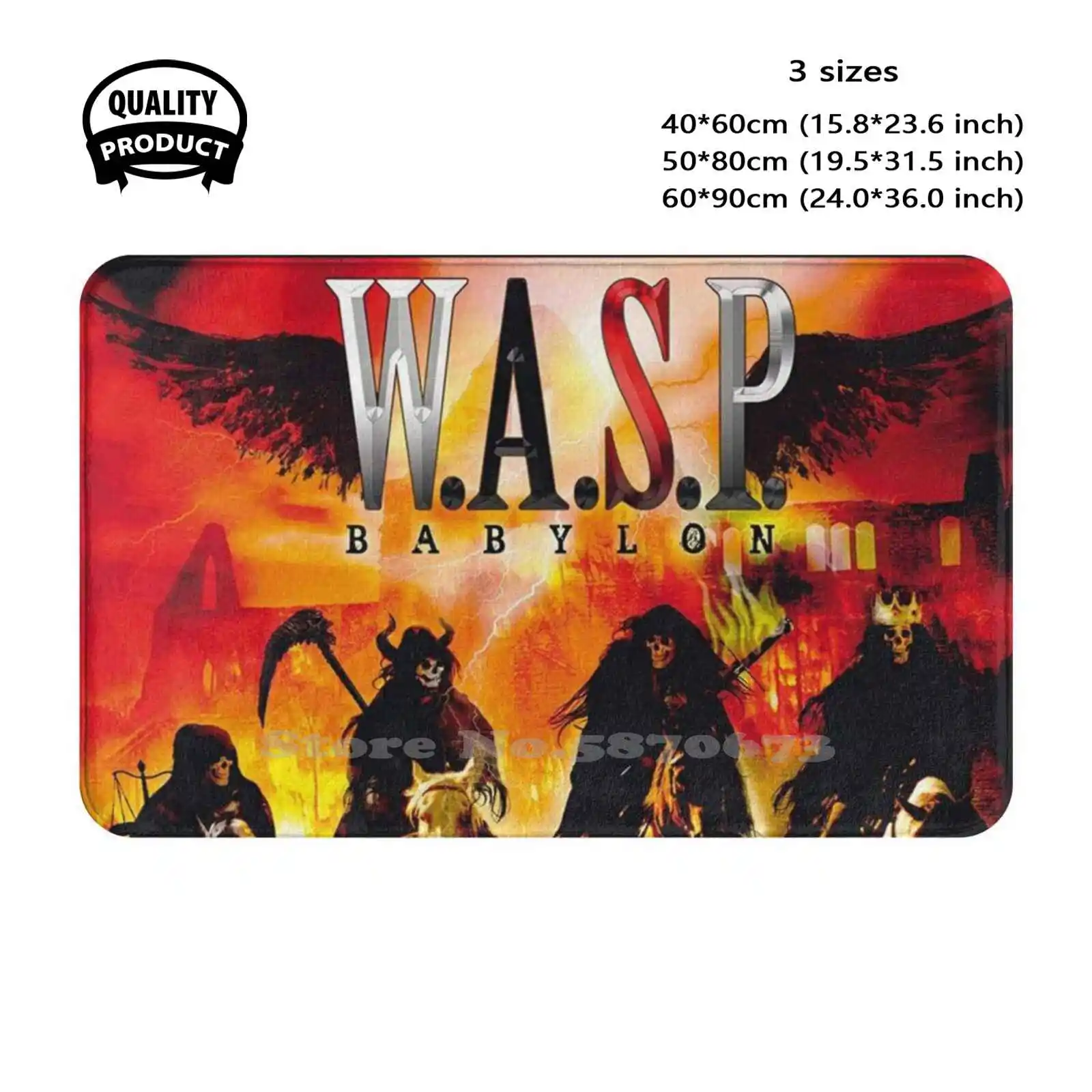 Band Album Babylon Soft Cushion Home Carpet Door Mat Car Rug Band W A S P Album Babylon