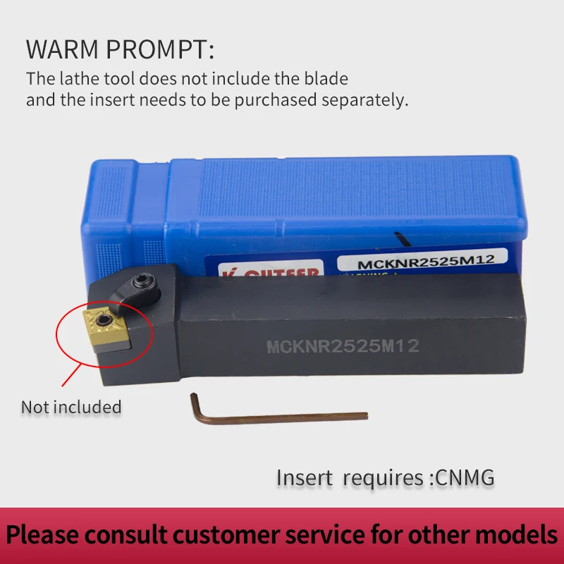 1pc MCKNL2525M12 MCKNL2020K12 MCKNR2525M12 External Turning Tool Holder CNMG Carbide Inserts MCKNR/L Lathe Cutting Tools Set