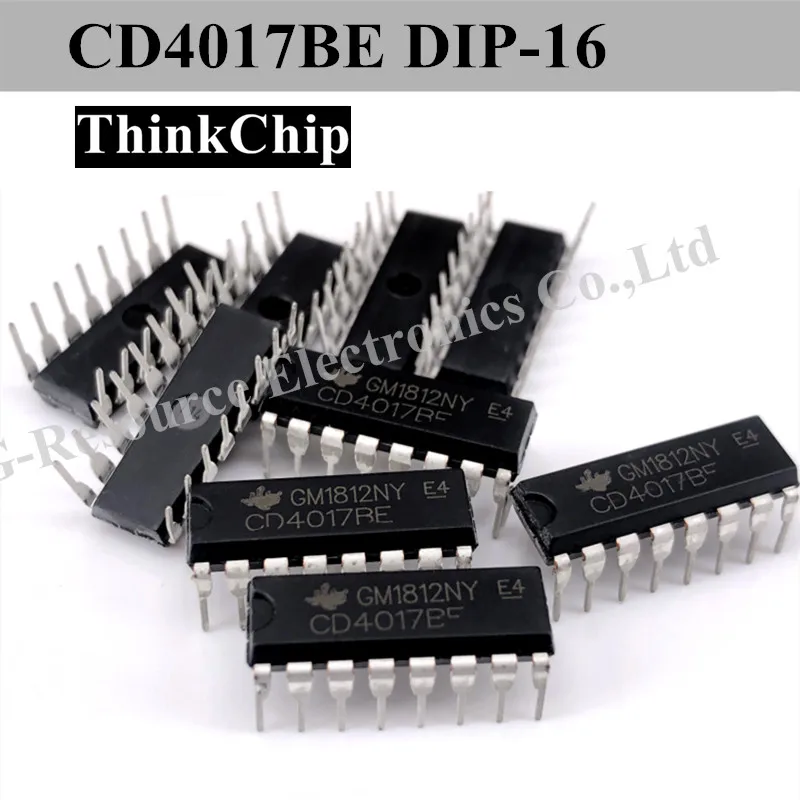 CD4017BE DIP-16 CD4017 DIP16 4017BE DIP /CD4017BM SOP16 CMOS/divisores, 10 Uds.