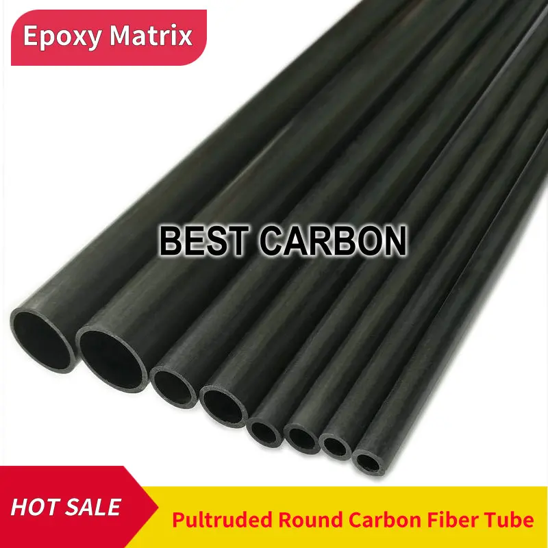 Round Pultruded Carbon Fiber Tube, CFK Rohre , carbon fibre pole 1000mm length