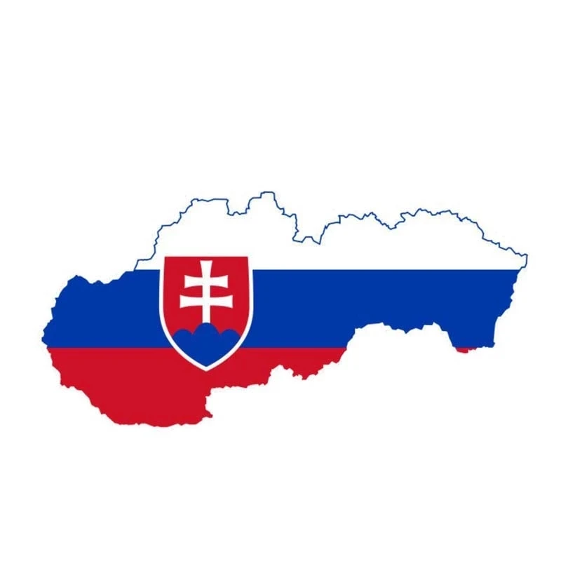 A0540# 13cm/17cm Removable Decal Slovakia Map Flag Car Sticker Waterproof Accessories on Bumper Rear Window Laptop