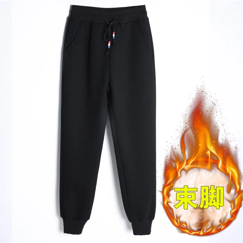 2022 New Women Winter Pant Thick Lambskin Velvet Thick Pants Warm Female Casual Pants Loose Harlan Pants Long Trousers 5XL