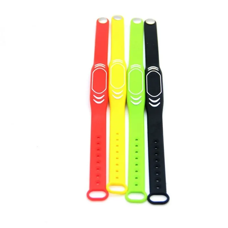 

1pc 13.56Mhz NFC M1 S50 ISO14443A RFID IC Access Control Access Card Waterproof Smart Silicone Wristband Bracelet