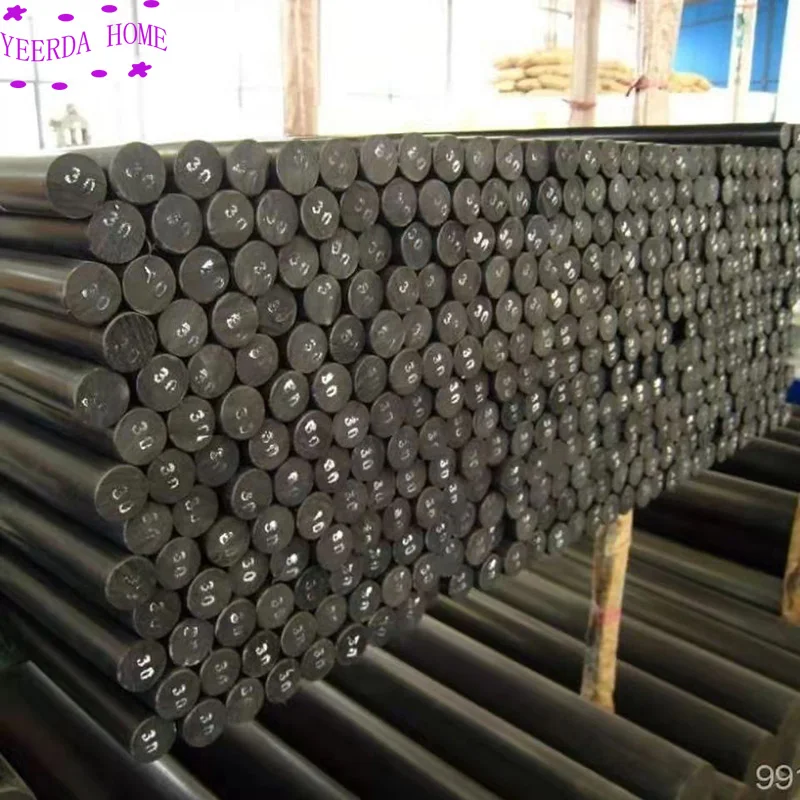 أسود بولي أميد عصا PA6 قضبان النايلون النقي ارتداء مقاومة قضيب dia.20mm ~ 45 مللي متر بار لتصنيع الآلات