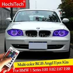 For BMW 1 Series E81 E82 E87 E88 2004-12 halogen Headlight day light DRL Angel Eyes LED RGB Multi-color Headlight Ring kit