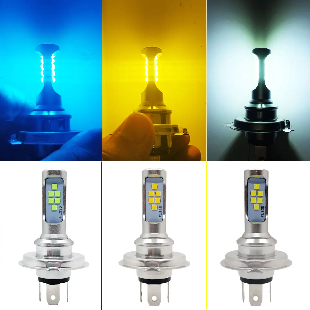 H4 Led Moto HS1 Bulb 12V Hi-Lo Beam DRL Lamp ATV Led Headlight Bulbs Scooter Fog Light For Motorcycle White Golden Yellow Ice Bl