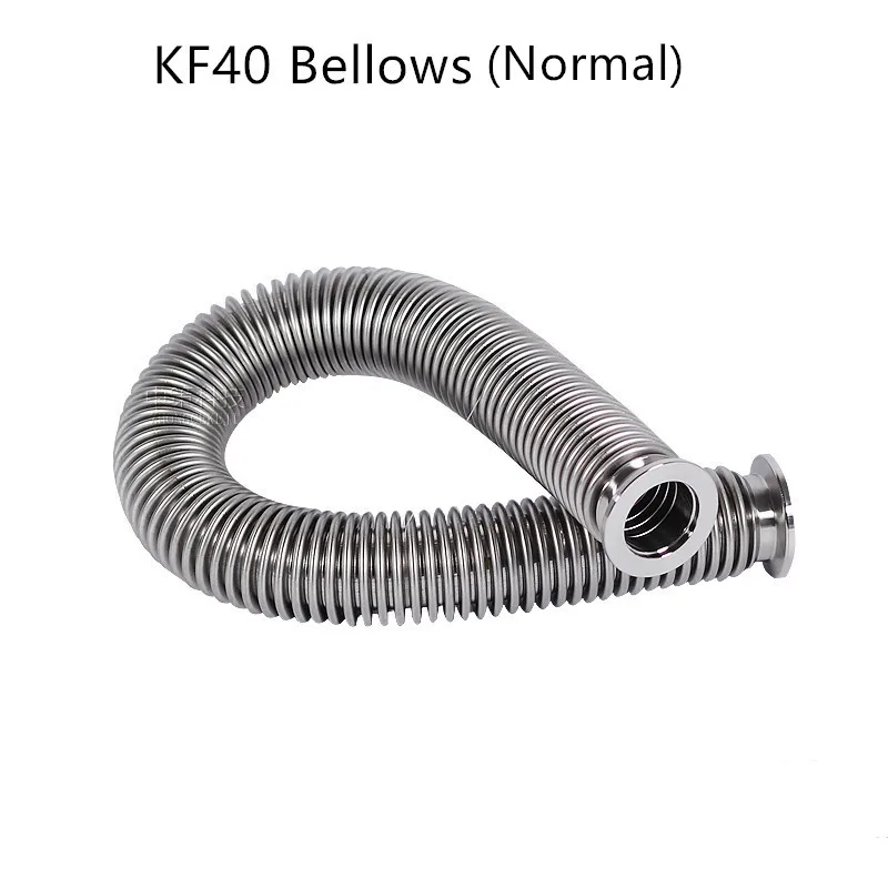 KF40 Normal Type 100-1000mm High Vacuum Stainless Steel 304 Bellows Hose tube Vacuum Flanges Fitting Pipe Clamp Bellow Connector