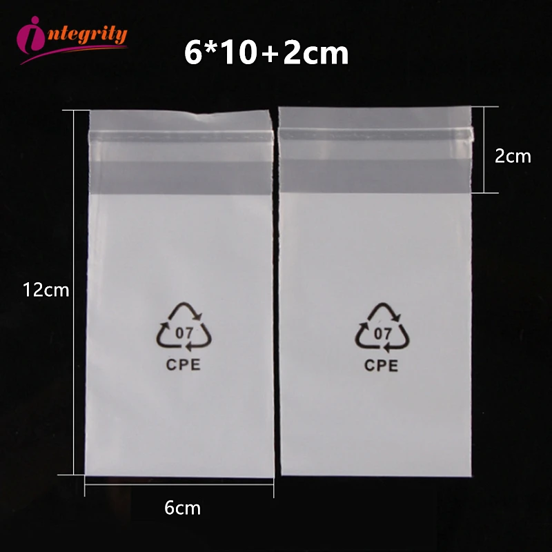 INTEGRITY Self-Adhesive Frosted Packaging Bag CPE Translucent Plastic Digital Electronic Product Cell Phone Battery Package Bags