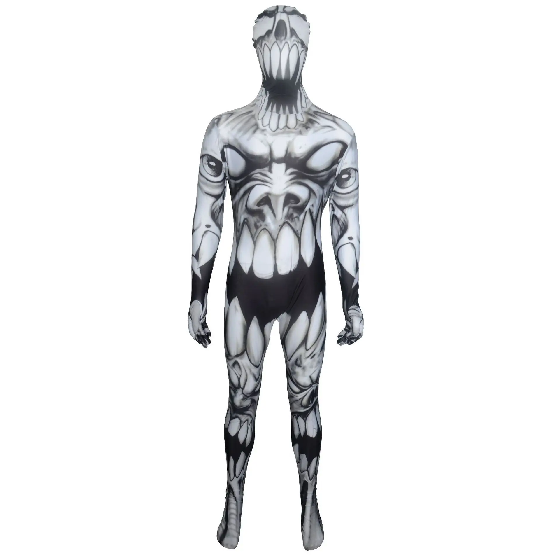 Disfraz de fantasma terrorífico para hombre adulto, mono de Horror, Zentai, Zombie, para fiesta de Carnaval y Halloween, C36M281