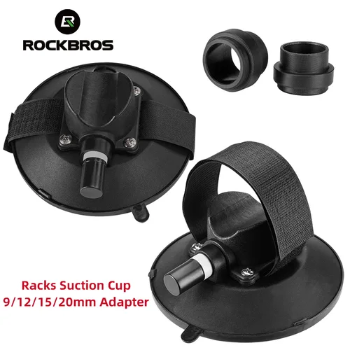 ROCKBROS-bastidores para bicicleta y coche, ventosa delantera y trasera, adaptador de eje de barril de 9mm, 12mm, 15mm y 20mm, estantes para techo de bicicleta, accesorios para ciclismo