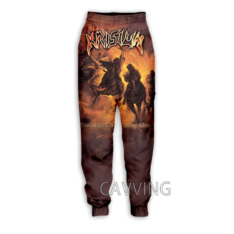 CAVVING-Pantalones deportivos informales con estampado 3D para mujer y hombre, Jogging, Krisiun Rock