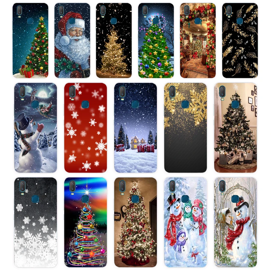 325FG Christmas holiday Tree New Year gift Soft Silicone Tpu Cover phone Case for VIVO Y3 Y11 Y12 Y15 Y17 Neo Pro Case