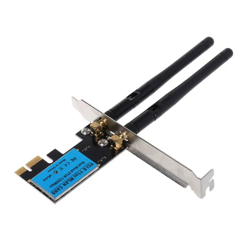 

PCI-E 1200Mbps Wireless Network Card 2.4GHz/5GHZ Dual Band PCI Express WIFI WLAN Card Adapter with Antennas for PC Computer Acce