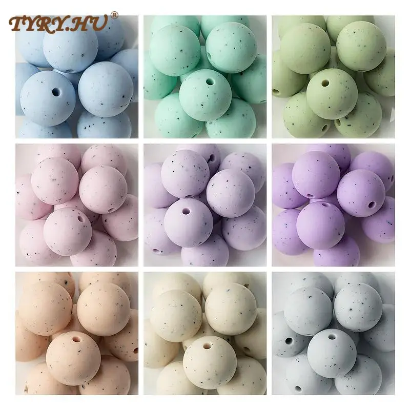 New 10Pcs/lot 15mm Silicone Beads BPA Free Material for DIY Baby Teething Beads Necklace Toy Gift Food Grade Baby Teether