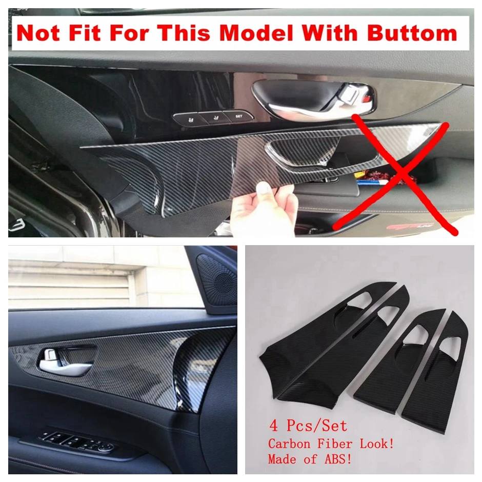 Inner Door Pull Handle Bowl Decoration Panel Protector Cover Trim Fit For Kia Forte / Cerato / K3 2019 - 2023 Car Accessories