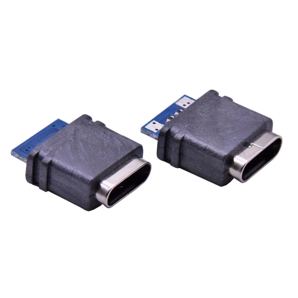 5-50 pz USB 3.1 tipo C connettore di tipo C impermeabile 16pin 5A presa femmina doppio resistore 5.1K supporto ricarica e scarica