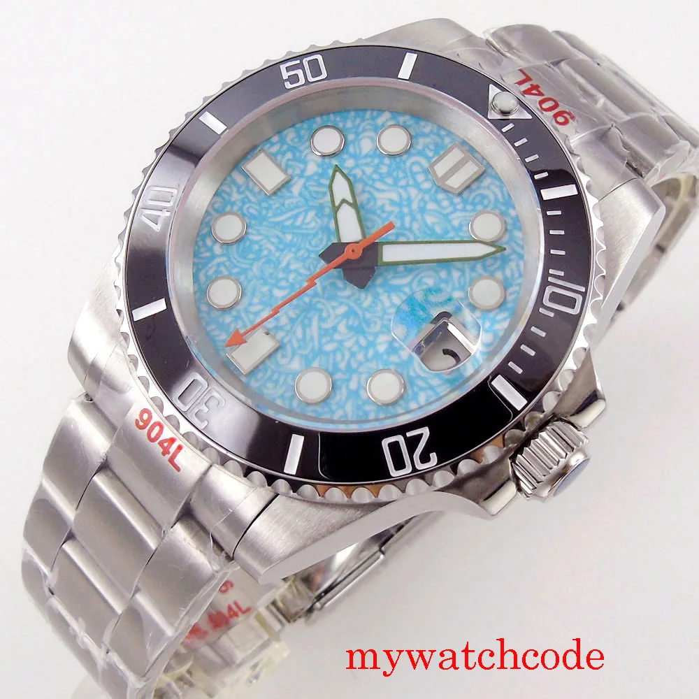 

24 Jewels NH35A Automatic Watch Sapphire Crystal Date Luminous Dial Bliger Brand Undirectional Bezel Vintage Watch