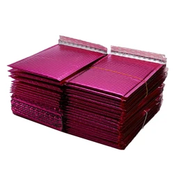 Sobres acolchados autosellados de espuma rosa y roja, sobres acolchados de envío con bolsa de correo de burbujas, 30/50 Uds.