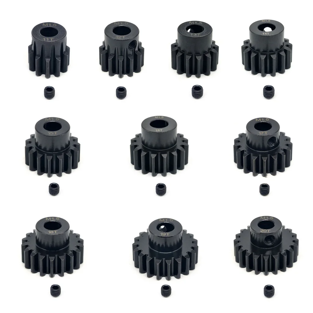 3PCS Motor Gear M1.5 8mm 11T-20T 21T-25T for 1/5 1/6 RC Car RC 55 56 series Motor Hobbywing 56113 5687 4985 Brushless Motor