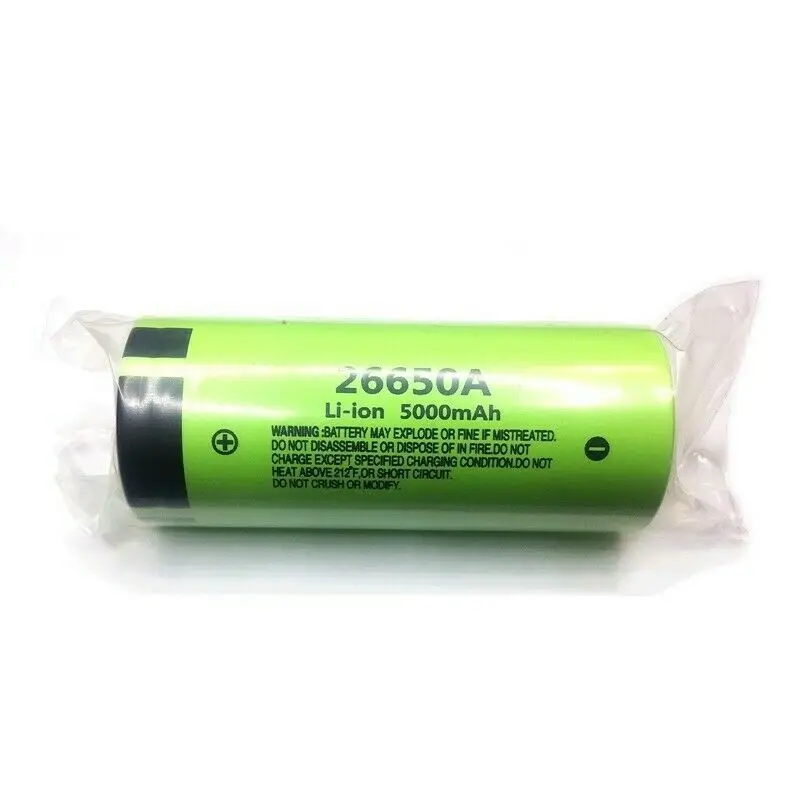 GTF 3.7V 26650 5000mAh Li-ion Rechargeable Battery 26650A High Real Capacity 5000mAh Batteries for LED flashlight Electric toys