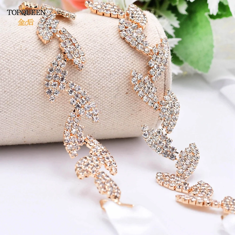 Topqueen Luxe Wedding Sash Bridal Riemen Shiny Riem Formele Zilveren Accessoires Riem Womens Riem Satijn Lichtmetalen Leaf Riem S198