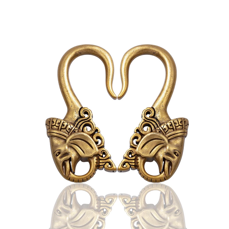 Elephant earrings For Women Vintage Hanging Dangle Earrings Drop Earing Declaration Modern Fashion Jewelry Stretching Earlobe