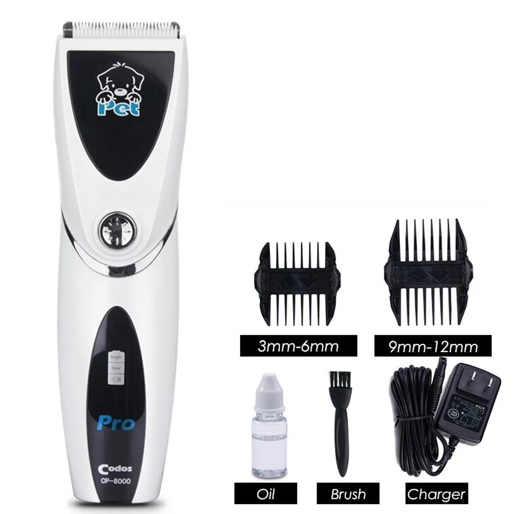 Codos CP8000 Professional Cat Dog Hair Trimmer Electric Mower Pet Hair Clipper Rechargeable Pets Grooming Shaver Haircut Machine