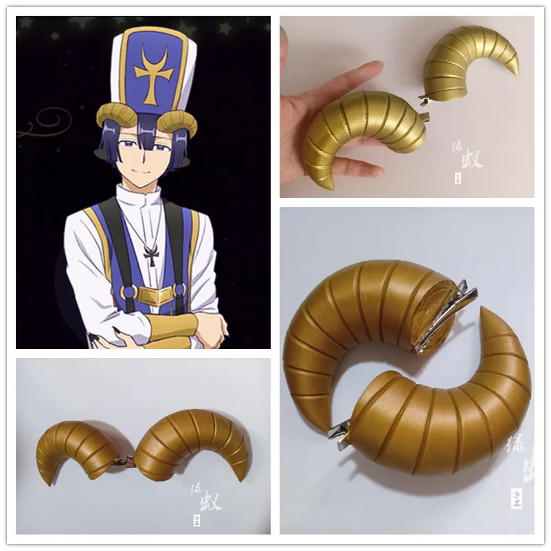 Anime Sleepy Princess In The Demon Castle Demon Cleric Cosplay Horns Hair Clip Hair Pin Cosplay Props Headwear Halloween Costume