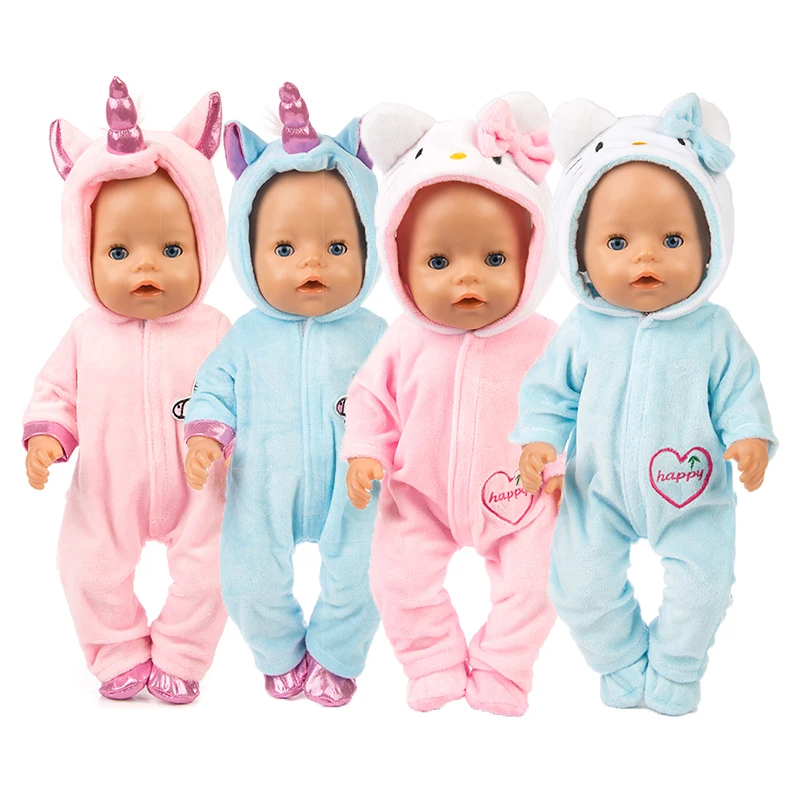 

Hot 4style/set Doll Clothes Fit For 43cm baby Doll clothes reborn Doll Accessories