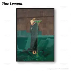 Circe Invidiosa John William Waterhouse Vintage Painting Poster Witch Pagan Goddess Wall Art Canvas Print Mythological Wall Art