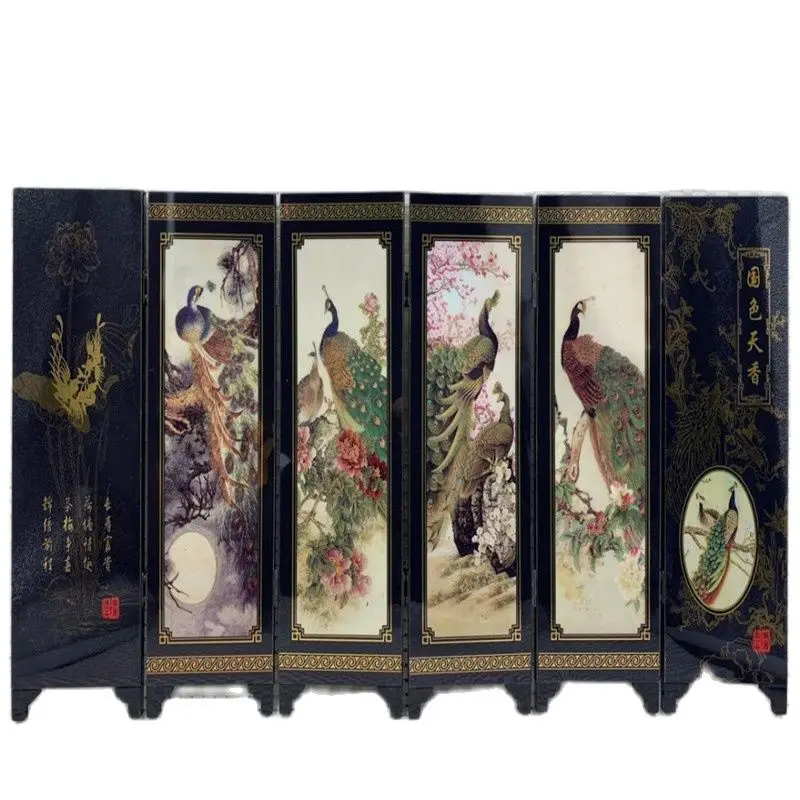 

Folding And Double Faced Chinese Movable Screen Painting Decorative Picture A Bird Of Juno Painting