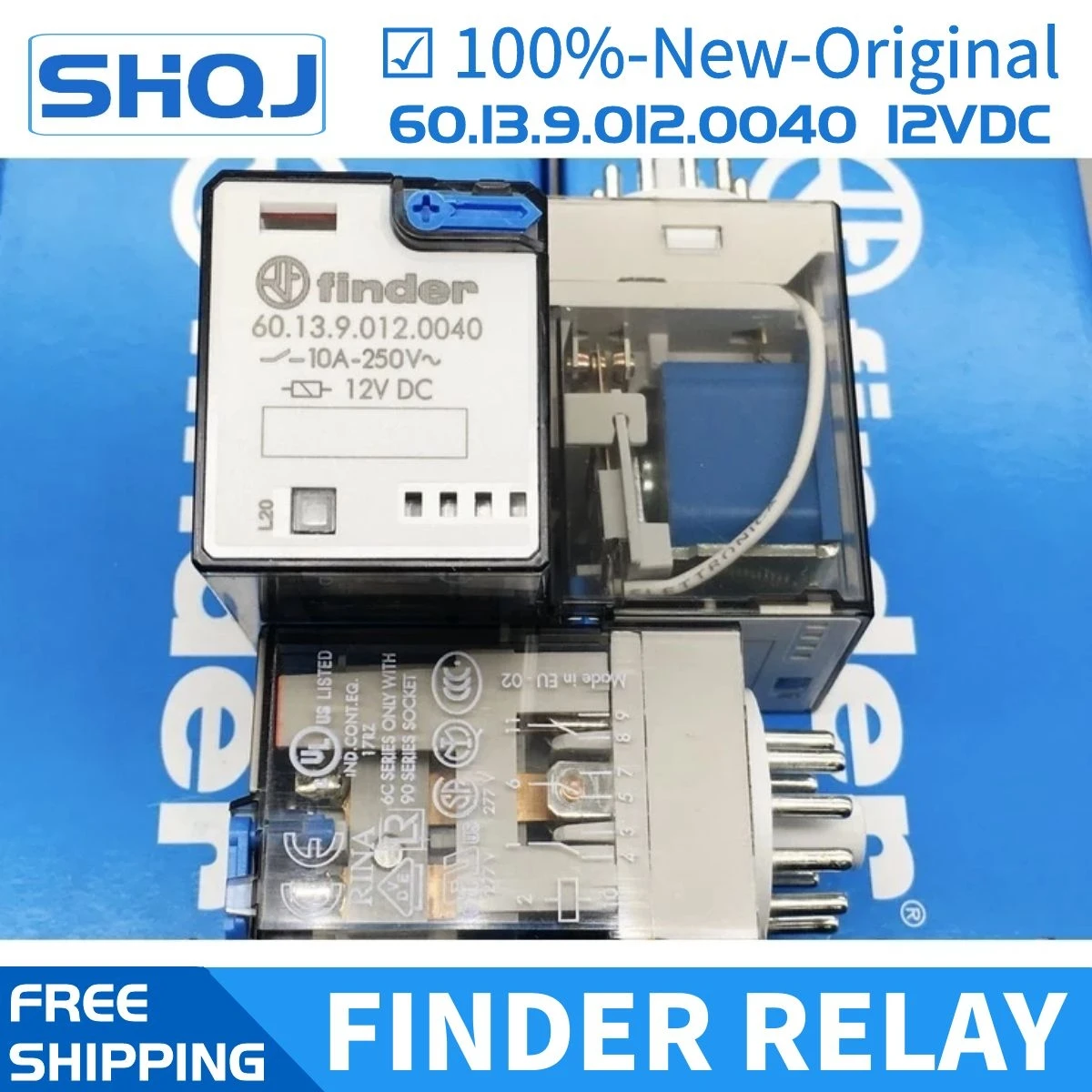 finder relay 60.13.9.012.0040 60.13 12VDC 10A 3co 100%-new-original